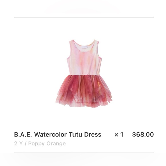 Iloveplum b.a.e. Watercolor tutu dress toddler girls 2T barely worn! - Picture 4 of 4